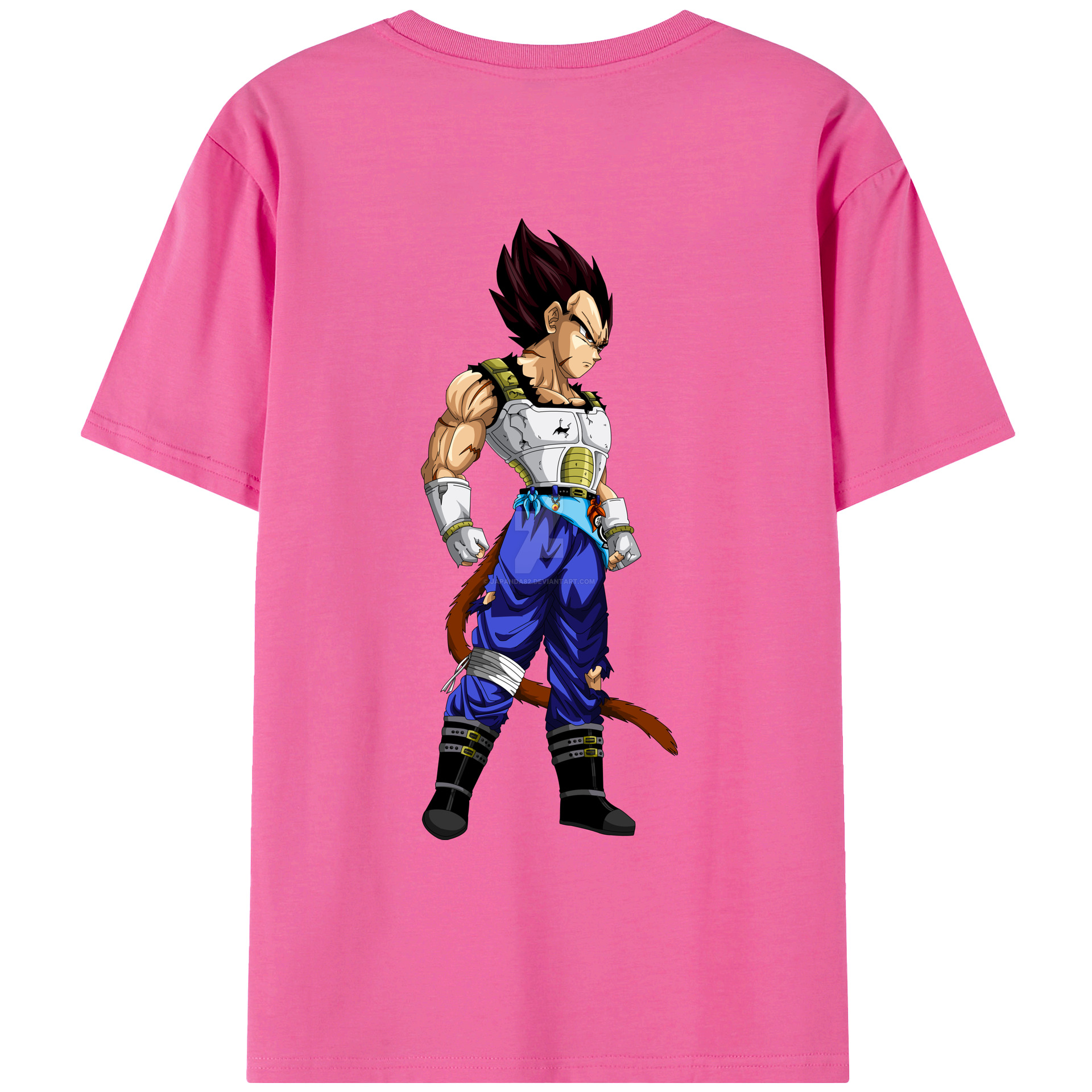 （画像用） ドラゴンボール ベジータ四世（Bejīta Yonsei）DRAGON BALL Vegeta IV レディース半袖Tシャツ(バックプリント)